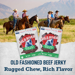 Wild River Gluten Free Jerky label, ready-to-eat protein for lunch breaks.