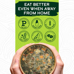 Wild Zora Mushroom Beef Soup bowl delivers savory depth with real veggies.