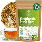 WildField Herbs Shepherd's Purse tea bag packaging for quick, aromatic brewing.
