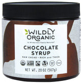 Wildly Organic Chocolate Syrup pour close-up — silky drizzle ideal for desserts