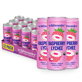 Wildwonder Raspberry Lychee can, probiotic drink for gut-friendly refreshment.
