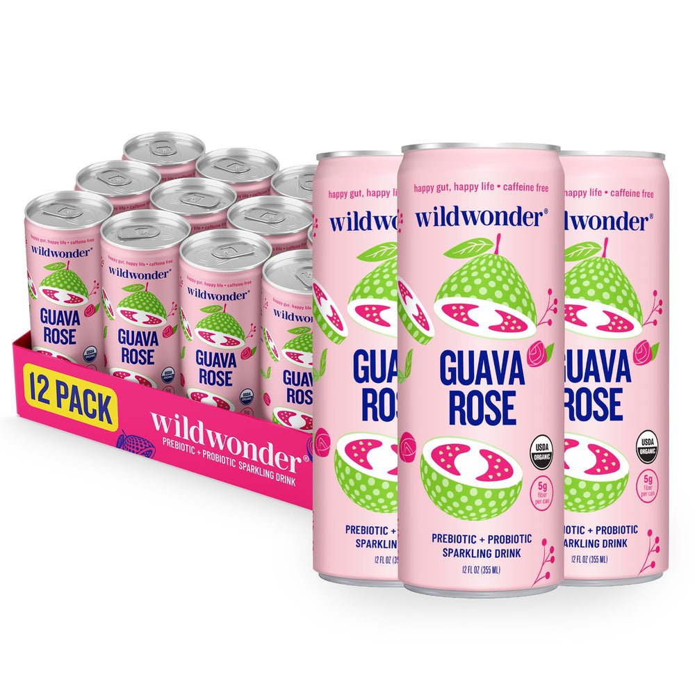 Wildwonder Sparkling Probiotic Drink 12pk can with refreshing look for daily gut support