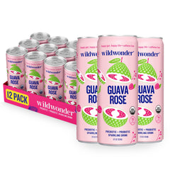 Wildwonder Sparkling Probiotic Drink 12pk can with refreshing look for daily gut support