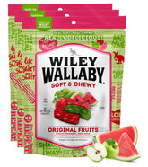 Wiley Wallaby Original Fruits licorice chunks offer fruity flavor in a soft, chewy bite for snacking.
