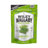 Wiley Wallaby green apple licorice twists, soft and chewy, with bright scent and aroma.
