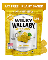 Wiley Wallaby lemonade licorice twists with soft texture and fruity flavor