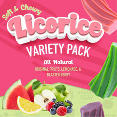 Wiley Wallaby Blasted Berry licorice chunks display a vibrant berry bite.
