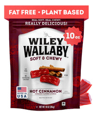 Wiley Wallaby cinnamon licorice twists offer a soft, chewy bite for snack time
