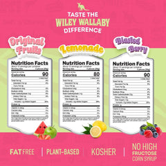 Wiley Wallaby Original Fruits licorice chunks deliver soft, chewy texture and bold flavor.