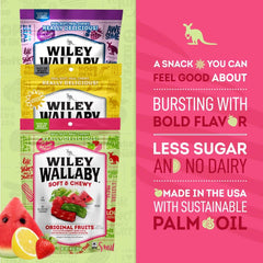 Wiley Wallaby resealable bag keeps licorice fresh for on-the-go snacking.