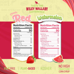 Wiley Wallaby red licorice chunks highlight classic flavor and chewy texture.