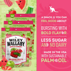 Wiley Wallaby licorice in a resealable bag, perfect for on the go.
