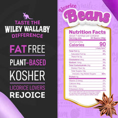 Wiley Wallaby soft, chewy Australian-style licorice provides a satisfying texture