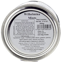 Close-up of Wilhelmina Peppermints highlighting mild peppermint flavor.