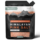 Willow & Everett Himalayan pink salt coarse-grain for grinder refills improves at-table seasoning.
