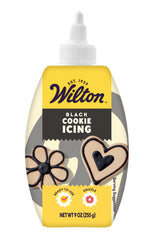 Wilton Black Cookie Icing bottle close-up for ready-to-use decorating
