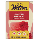 Wilton red fondant ready-to-use batch for effortless cake decorating.