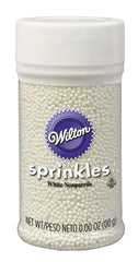 Wilton white nonpareils cake sprinkles for decorating cakes and cupcakes