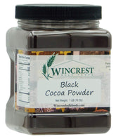 WinCrest Black Cocoa Powder 1lb container for deep chocolate flavor in baking