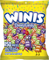 Winis chewy candy original variety bag with 150 pieces for sharing at parties