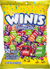 Winis Original Variety Bag 4oz packaging with colorful taffy pieces for gifting