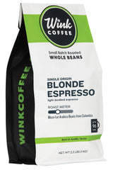 Wink Coffee Blonde Espresso beans for bright, vibrant espresso at home