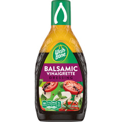 Wish-Bone Balsamic Vinaigrette Dressing bottle front shows rich savory flavor for salads