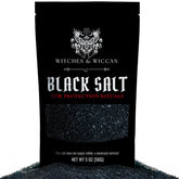 Witches and Wiccan black salt for protection rituals shields space and enhances energy work.