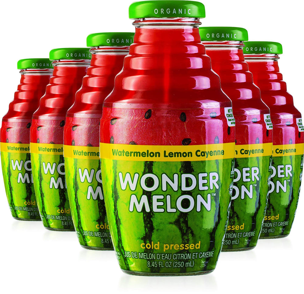 Wonder Melon organic watermelon juice bottle offers a refreshing, on-the-go option.