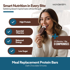 WonderSlim bar in hand offers on-the-go protein and satisfying flavor.