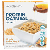 WonderSlim Instant Protein Oatmeal bowl with maple brown sugar, protein-packed breakfast