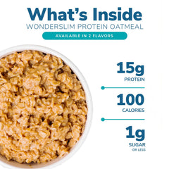 WonderSlim spoon scooping maple brown sugar oats, quick prep