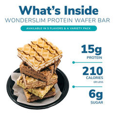 WonderSlim Lemon Protein Wafer Bar in a bag, ideal for on-the-go protein between tasks.