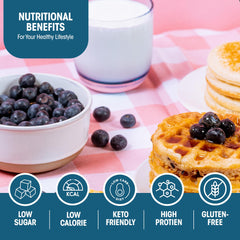 WonderSlim pancake measure water shows easy, precise batter preparation.