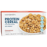 WonderSlim Protein Cereal Cinnamon bowl with milk for a high-protein breakfast
