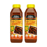 World Harbors Mexican Style Fajita Marinade bottle enhances grilled fajitas with bold flavor.
