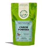 Worldwide Botanicals carob powder medium roast canister for cocoa substitute