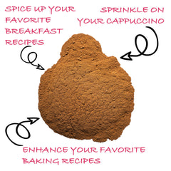 Worldwide Botanicals ground cinnamon powder close-up shows fine texture for measuring