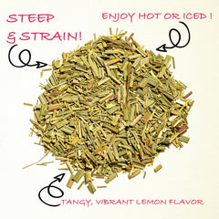 Worldwide Botanicals Lemongrass leaves, cut and sifted, ready for tea or cooking.