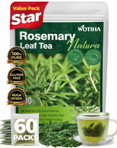 WOTIHA rosemary tea bags in packaging showing a caffeine-free herbal option.