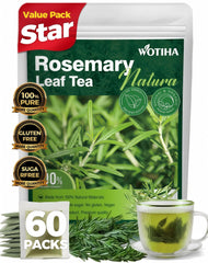 WOTIHA rosemary tea bags in packaging showing a caffeine-free herbal option.
