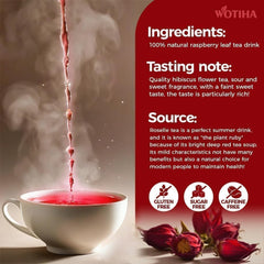 WOTIHA vegan gluten-free non-GMO hibiscus blend for inclusive diets.