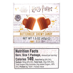 Wowser Harry Potter Butterbeer candy close-up texture and chewy bite.