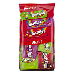 Wrigley's Skittles Christmas bag front view, perfect stocking stuffers