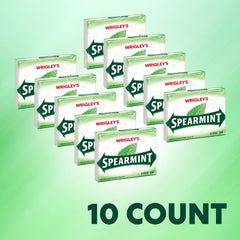 Spearmint flavor delivers cool freshness in each WRIGLEY'S gum stick.