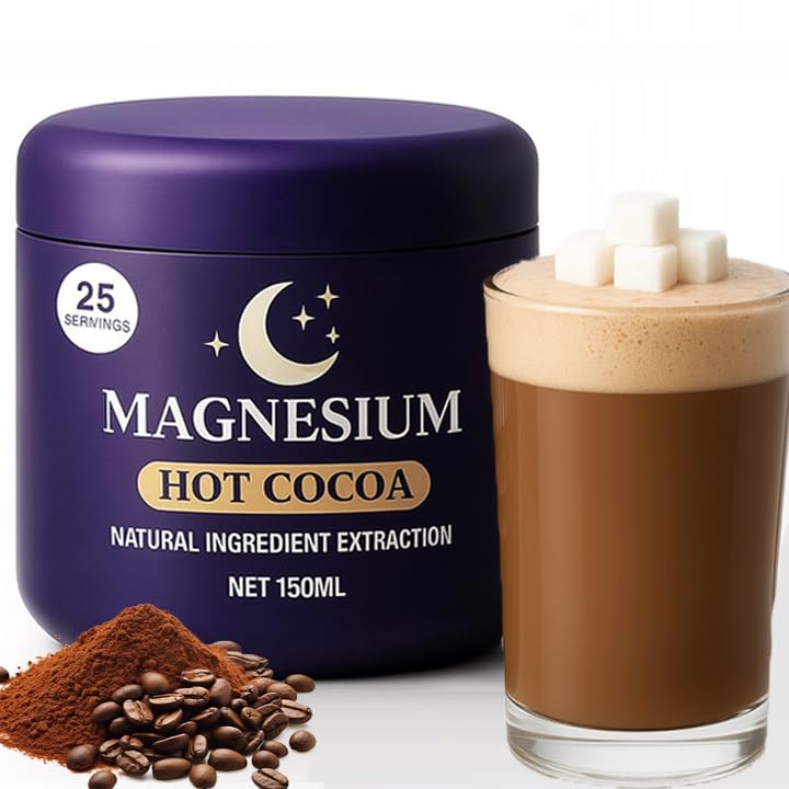 WSJAWH Magnesium Hot Cocoa jar pour for a calming evening ritual