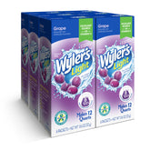 Wyler's Light grape pitcher packs on counter ready to flavor water.