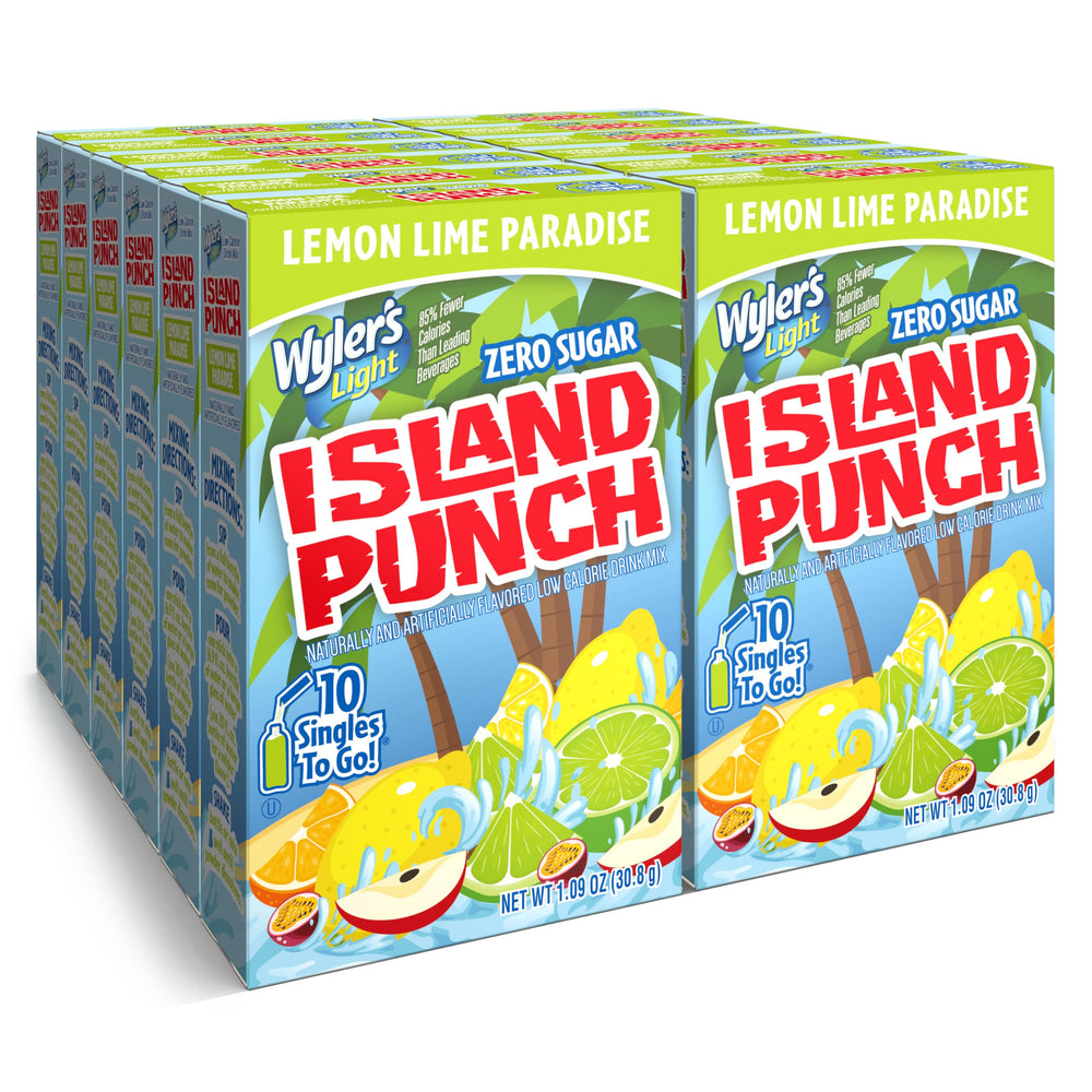 Wyler's Light Island Punch Singles To Go box for convenient on-the-go hydration.