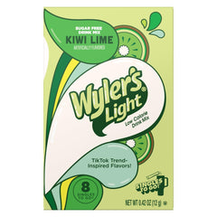 Wyler's Light Kiwi Lime dissolving quickly in water for a refreshing sip.