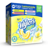 Wyler's Light lemonade variety pack box with 40 packets for on-the-go hydration